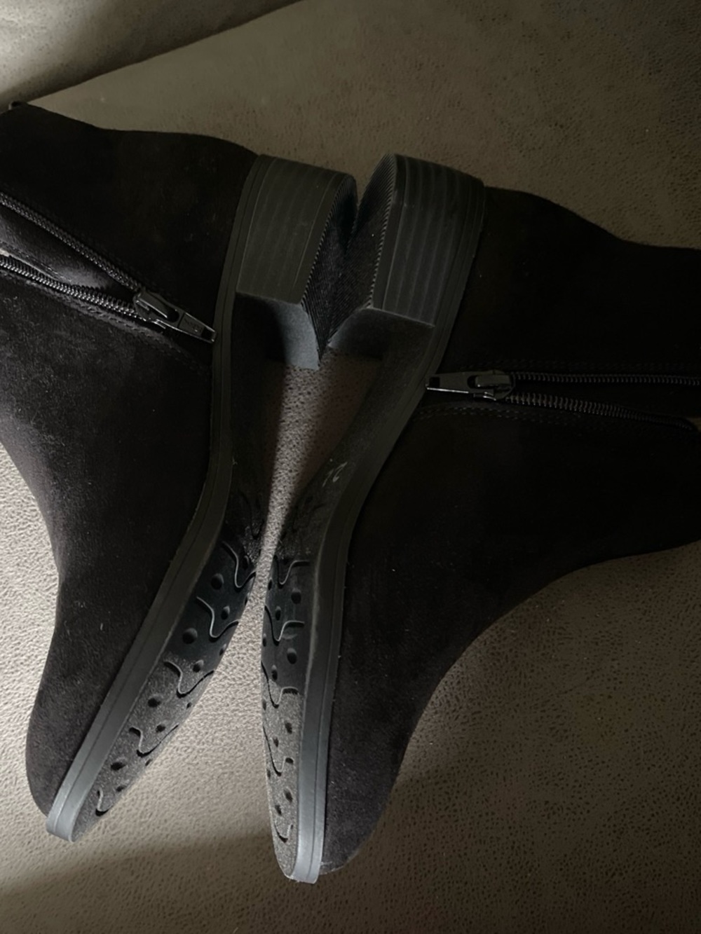 Men's Black Suede Ankle Boots - Sleek Side-Zip Design